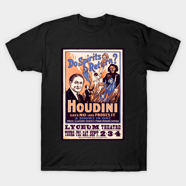 Vintage Houdini/ Halloween T-Shirt by REVEREE ART